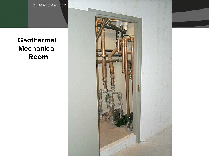 Geothermal Mechanical Room 