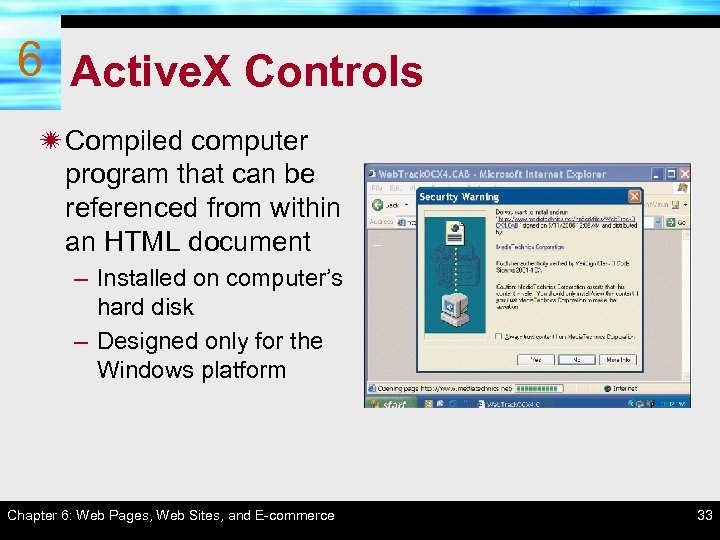 6 Active. X Controls ï Compiled computer program that can be referenced from within