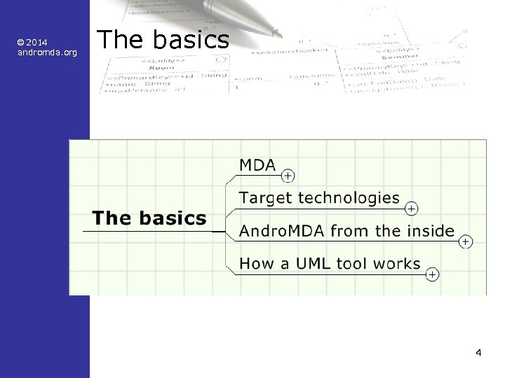 © 2014 andromda. org The basics 4 