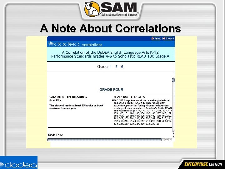 A Note About Correlations www. scholastic. com/dodea 