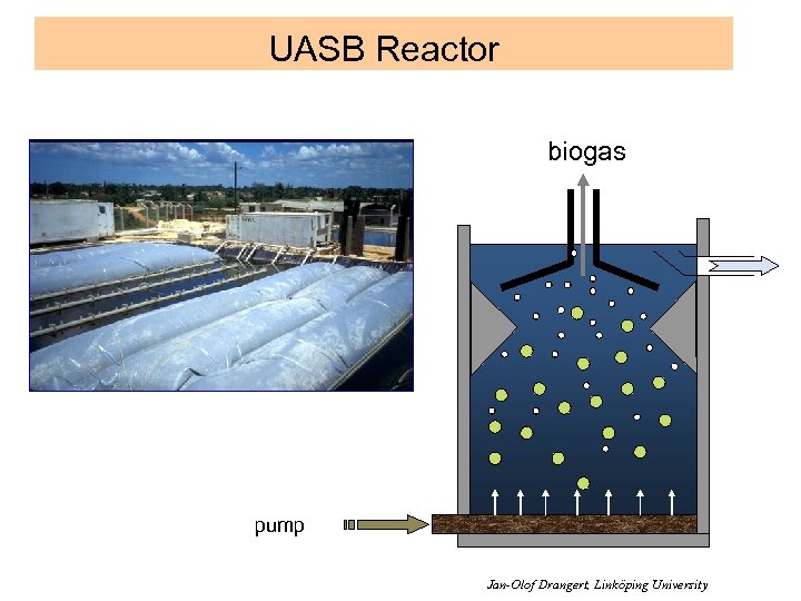 UASB Reactor biogas pump Jan-Olof Drangert, Linköping University 