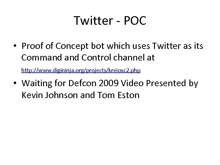 Twitter - POC • Proof of Concept bot which uses Twitter as its Command