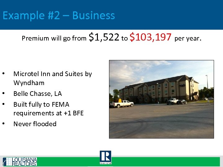 Example #2 – Business Premium will go from $1, 522 to $103, 197 per