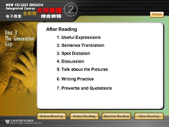 After Reading 1. Useful Expressions 2. Sentence Translation 3. Spot Dictation 4. Discussion 5.