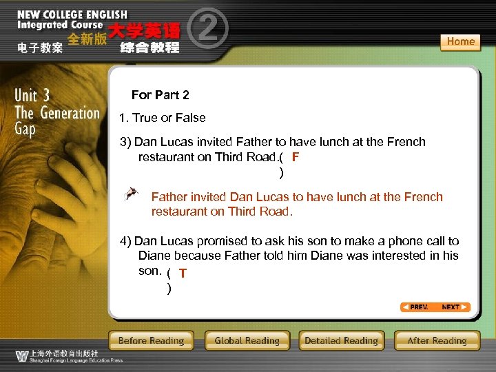 For Part 2 GR 2 -for part 2_2 1. True or False 3) Dan