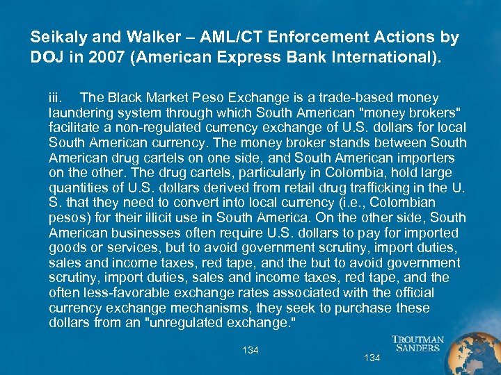 Seikaly and Walker – AML/CT Enforcement Actions by DOJ in 2007 (American Express Bank