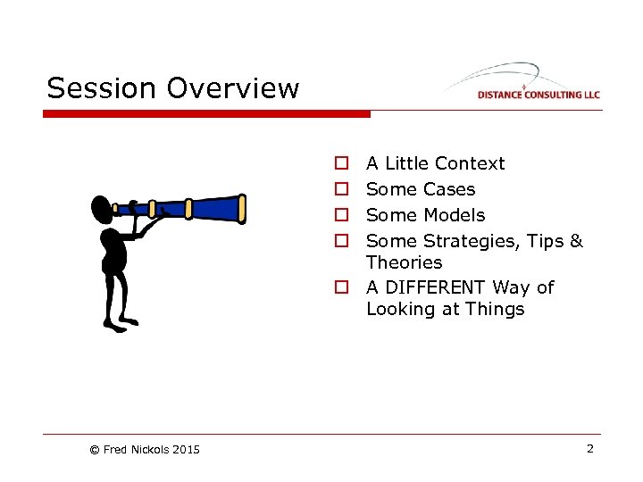 Session Overview A Little Context Some Cases Some Models Some Strategies, Tips & Theories