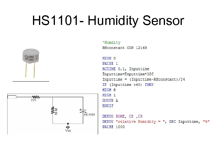 HS 1101 - Humidity Sensor 