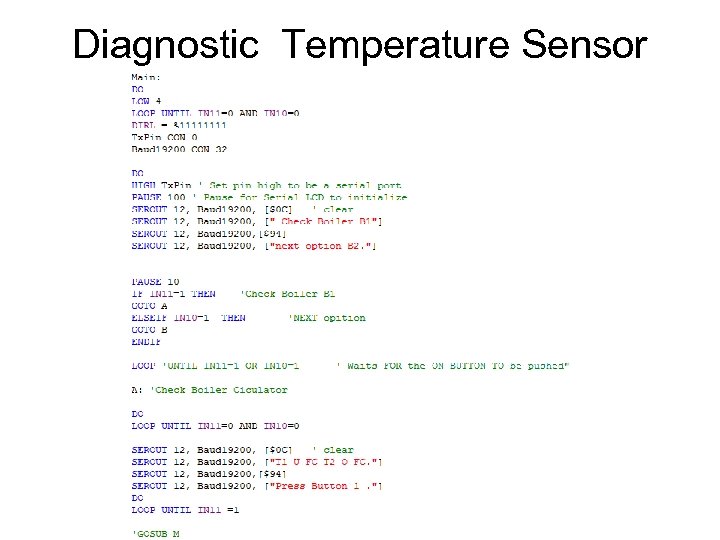 Diagnostic Temperature Sensor Code 