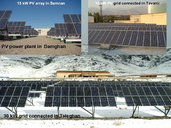 15 k. W PV array in Semnan PV power plant in Damghan 30 k.