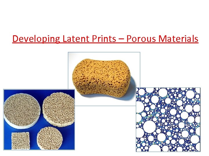 Developing Latent Prints – Porous Materials 