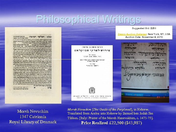 Philosophical Writings Suggested Bid: $250 Swann Auction Galleries: New York, NY, USA Auction Date: