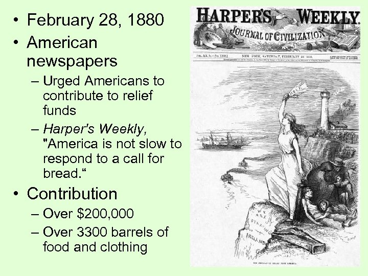  • February 28, 1880 • American newspapers – Urged Americans to contribute to