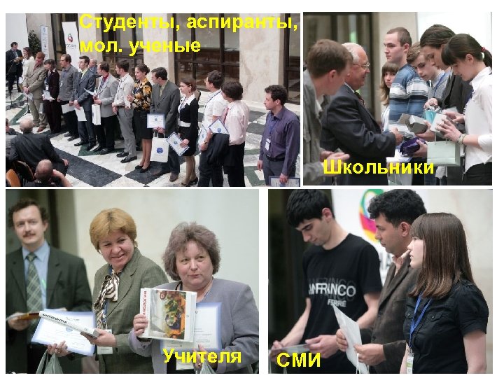 Студенты, аспиранты, мол. ученые Школьники Учителя СМИ 32 