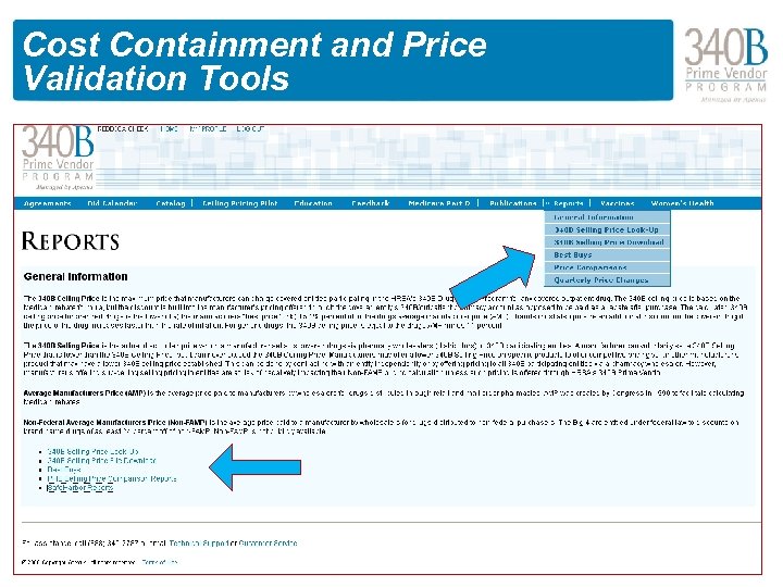 Cost Containment and Price Validation Tools 