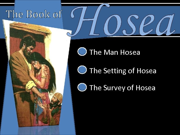 The Book of Hosea The Man Hosea The Setting of Hosea The Survey of