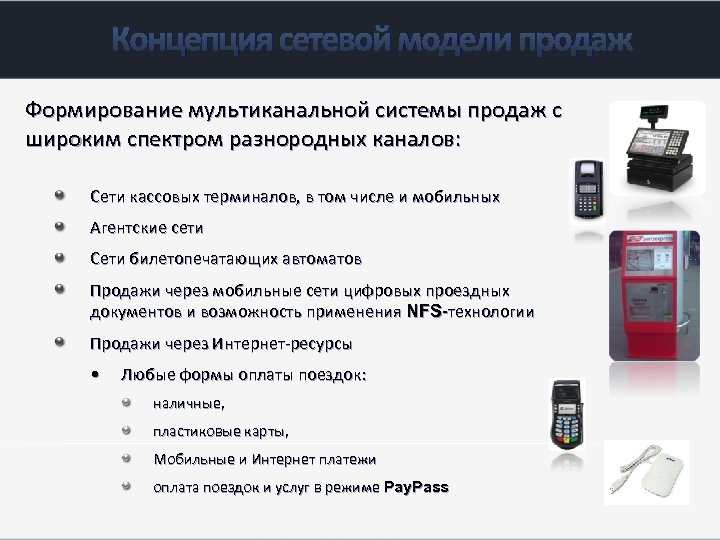 Концепция сетевой модели продаж Формирование мультиканальной системы продаж с широким спектром разнородных каналов: Сети