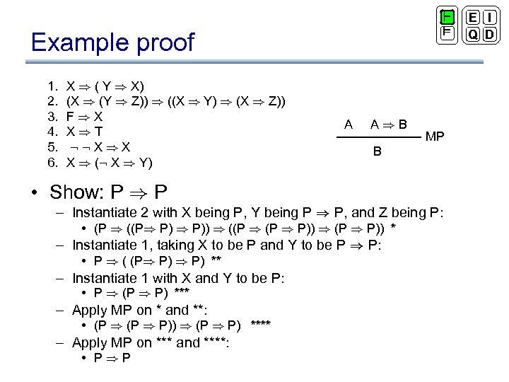 ` ² Example proof 1. 2. 3. 4. 5. 6. X ) ( Y