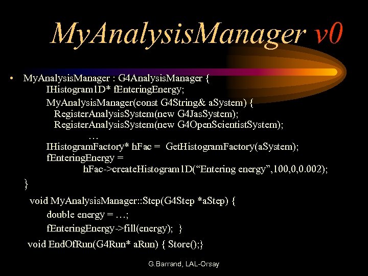 My. Analysis. Manager v 0 • My. Analysis. Manager : G 4 Analysis. Manager