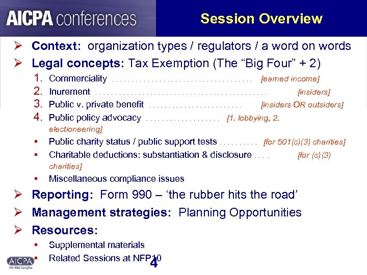 Session Overview Ø Context: organization types / regulators / a word on words Ø