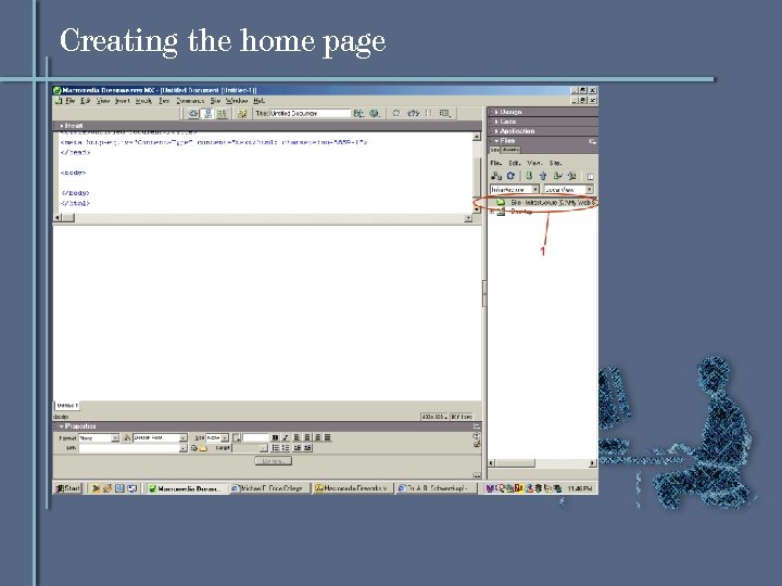 Creating the home page 