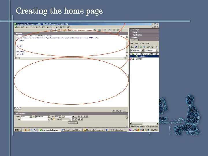 Creating the home page 