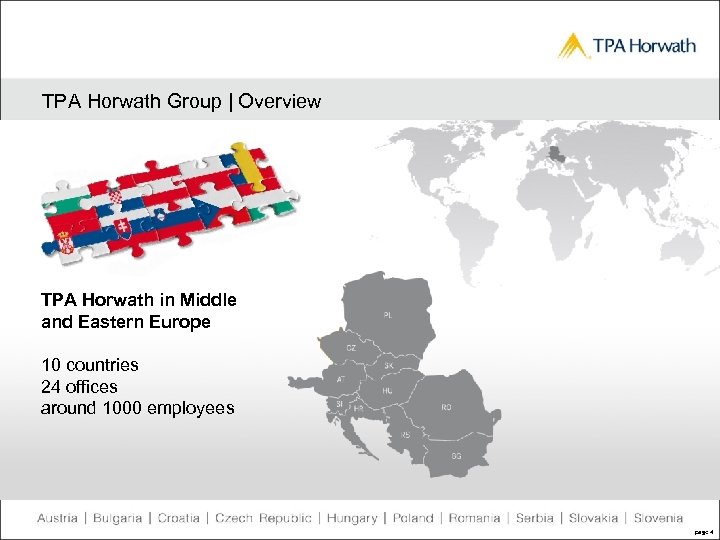 TPA Horwath Group | Overview TPA Horwath in Middle and Eastern Europe 10 countries