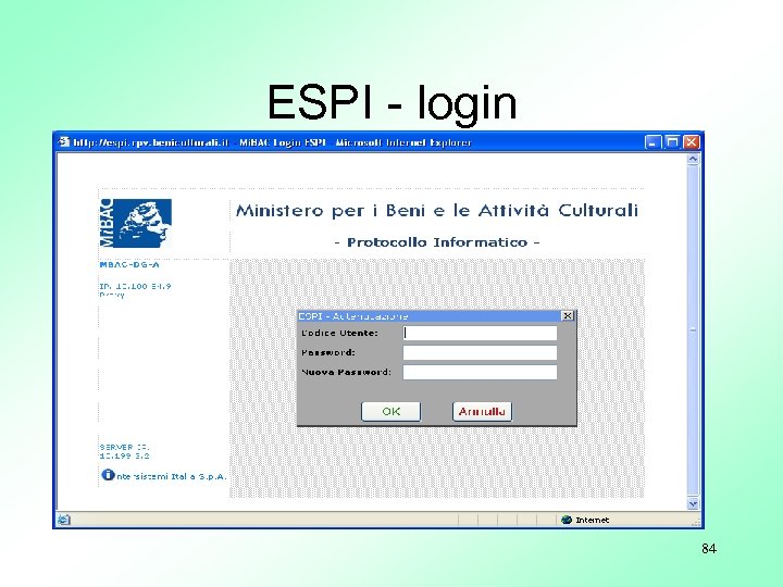 ESPI - login 84 