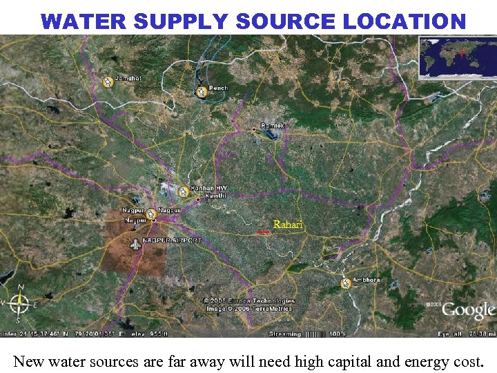 WATER SUPPLY SOURCE LOCATION Rahari New water sources are far away will need high