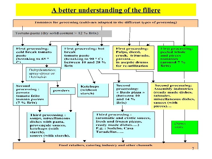 A better understanding of the filiere 7 