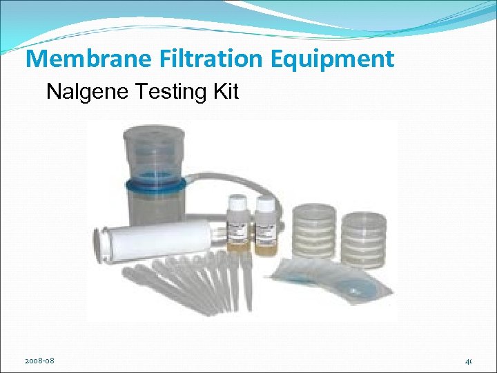 Membrane Filtration Equipment Nalgene Testing Kit 2008 -08 41 