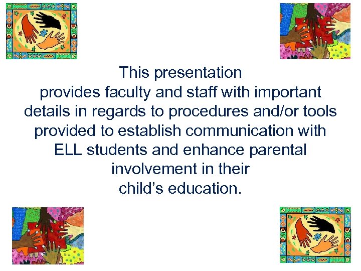 This presentation provides faculty and staff with important details in regards to procedures and/or