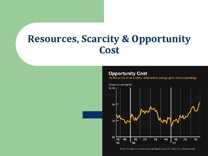 Resources, Scarcity & Opportunity Cost 