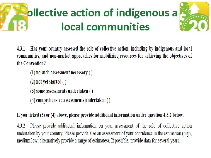 Collective action of indigenous and local communities 