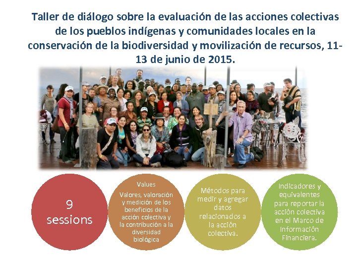 Taller de diálogo sobre la evaluación de las acciones colectivas de los pueblos indígenas