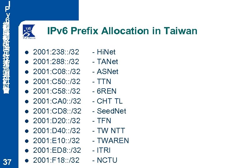Ｉ Ｐ ｖ ６ 網 際 網 路 協 定 技 術 巡 迴
