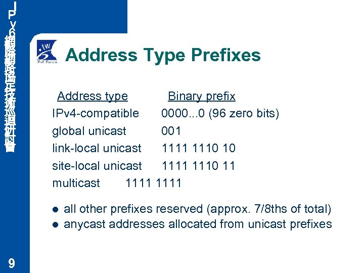 Ｉ Ｐ ｖ ６ 網 際 網 路 協 定 技 術 巡 迴