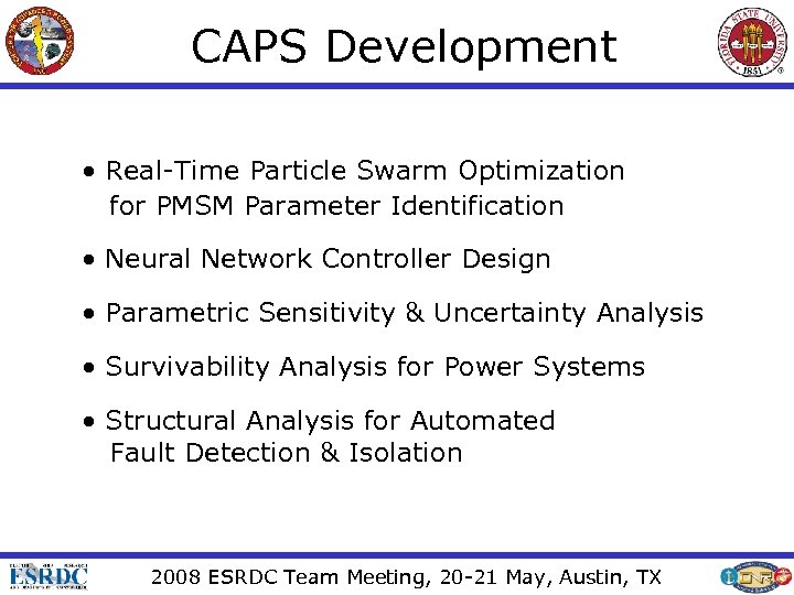 CAPS Development • Real-Time Particle Swarm Optimization for PMSM Parameter Identification • Neural Network