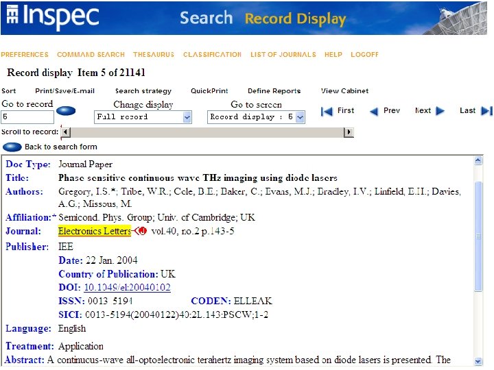 Fast-track to Innovation www. iee. org/inspec 