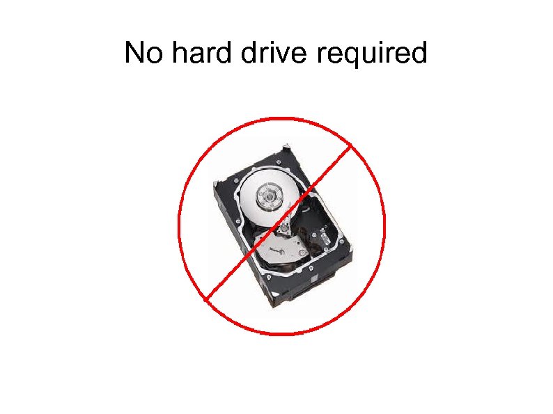 No hard drive required 