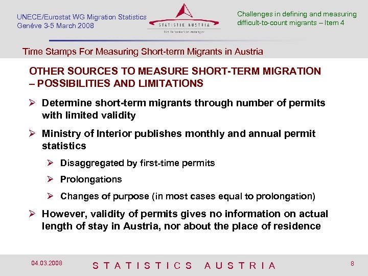 Challenges we count? How should in defining and measuring difficult-to-count migrants Session Methodological debates