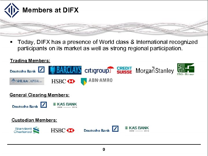 Members at DIFX § Today, DIFX has a presence of World class & International