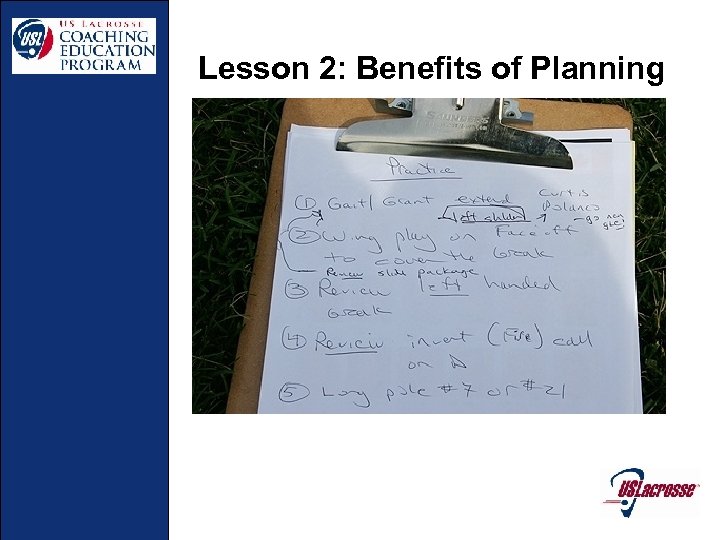 Lesson 2: Benefits of Planning 