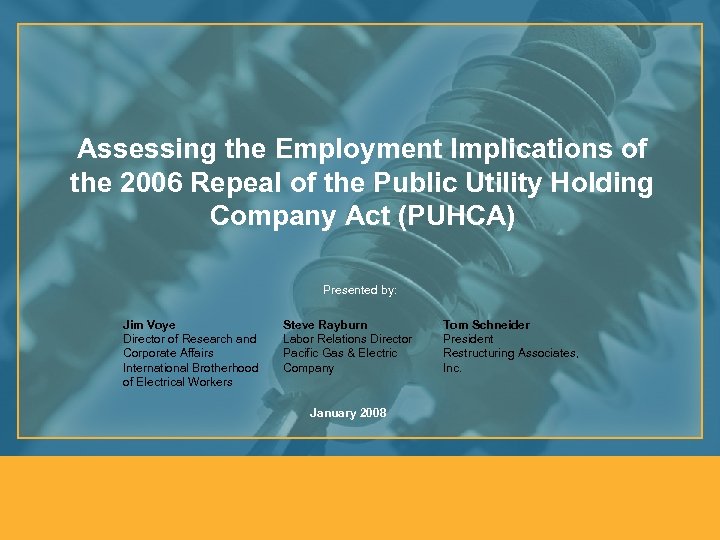 Assessing the Employment Implications of the 2006 Repeal of the Public Utility Holding Company
