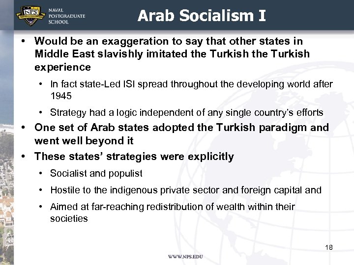 Arab Socialism I • Would be an exaggeration to say that other states in