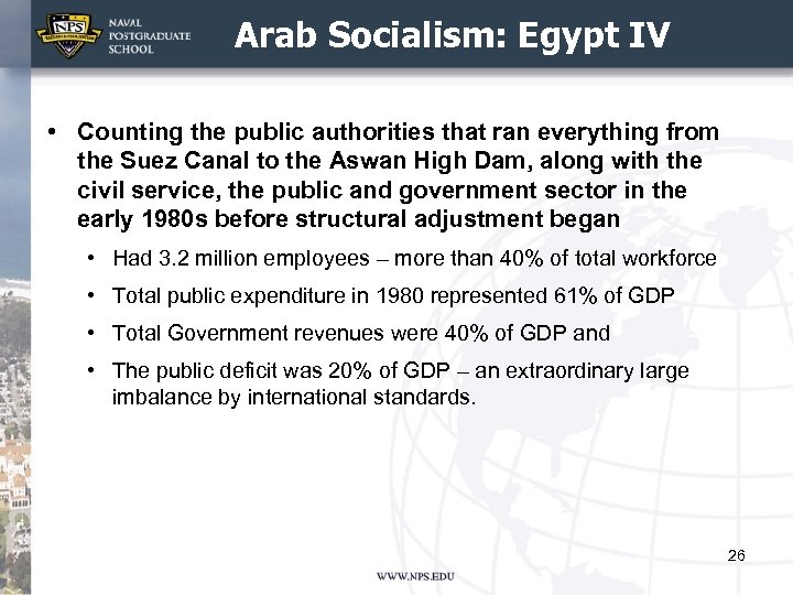 Arab Socialism: Egypt IV • Counting the public authorities that ran everything from the