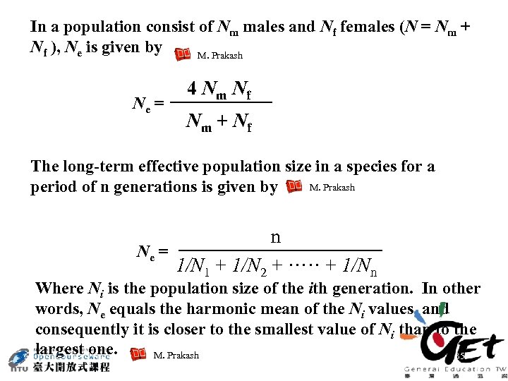 In a population consist of Nm males and Nf females (N = Nm +