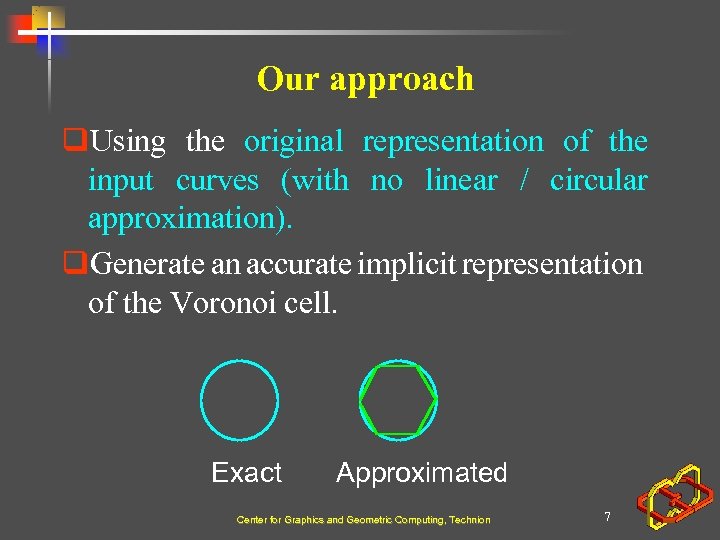 Our approach q. Using the original representation of the input curves (with no linear