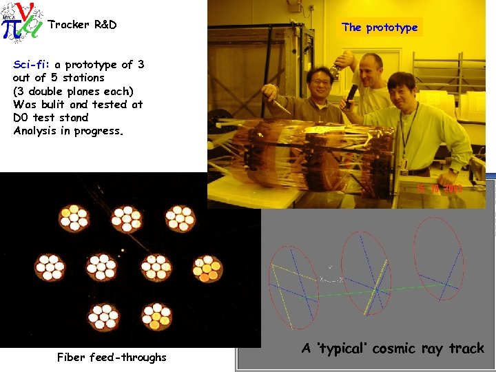 Tracker R&D The prototype Sci-fi: a prototype of 3 out of 5 stations (3
