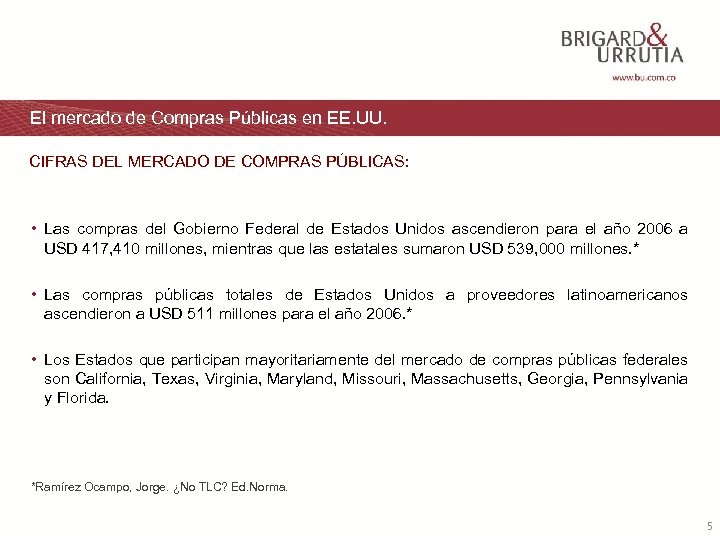 El mercado de Compras Públicas en EE. UU. CIFRAS DEL MERCADO DE COMPRAS PÚBLICAS:
